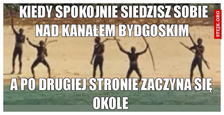 Kiedy spokojnie siedzisz sobie nad Kanałem bydgoskim 