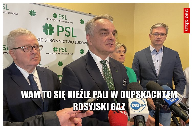 wam to się nieźle pali w dupskachtem rosyjski gaz