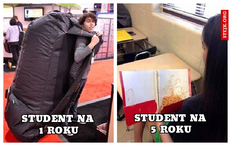 Student na 1 roku vs. student na 5 roku
