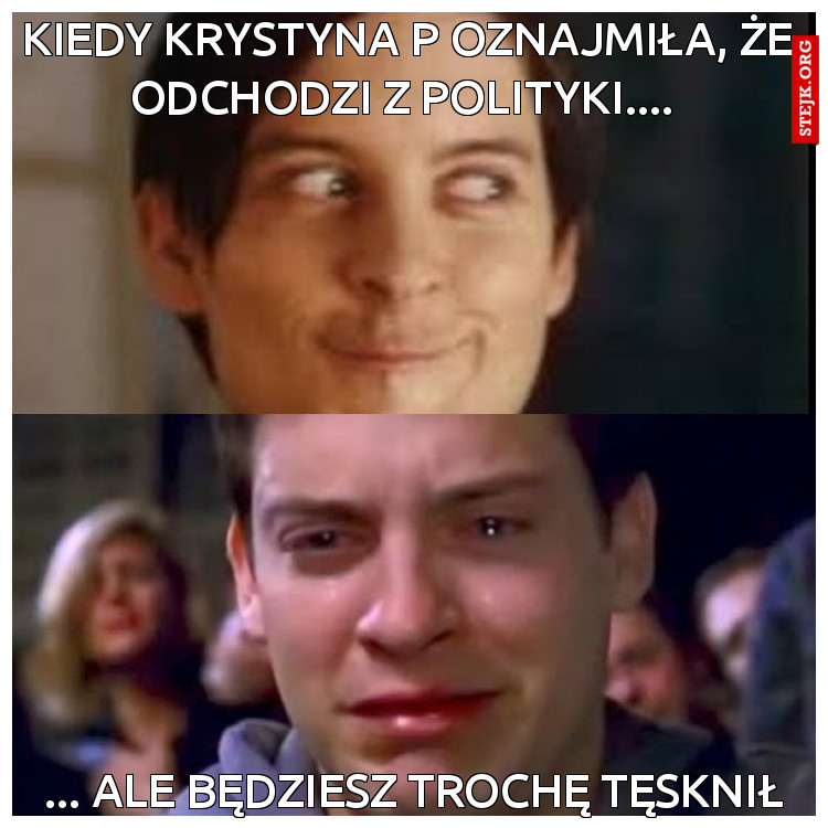 Kiedy Krystyna P oznajmiła, że odchodzi z polityki.... 