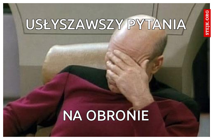 usłyszawszy pytania