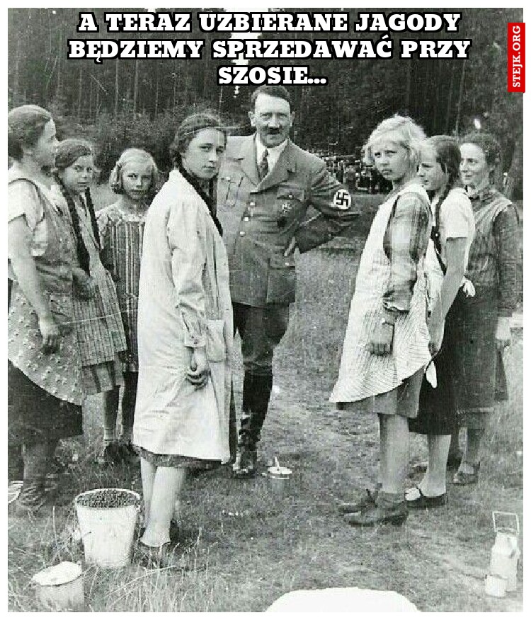 a teraz uzbierane jagody będziemy sprzedawać przy szosie...