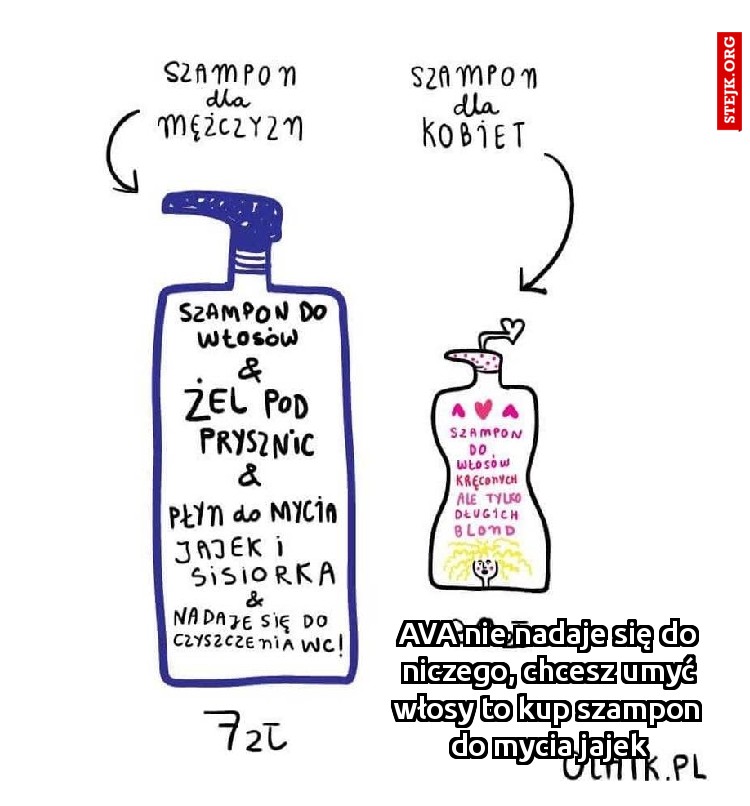 AVA nie nadaje się do niczego, chcesz umyć włosy to kup szampon do mycia jajek