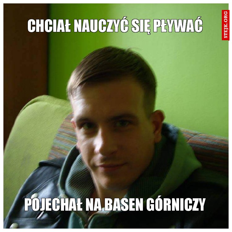 Chciał nauczyć się pływać