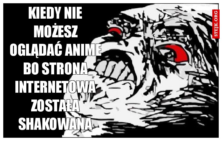 KIEDY NIE MOŻESZ OGLĄDAĆ ANIME BO STRONA INTERNETOWA ZOSTAŁA SHAKOWANA