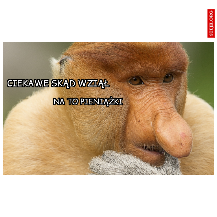 Ciekawe skąd wziął na to pieniążki