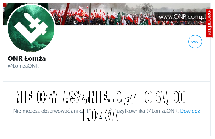 Nie  czytasz, nie idę z Tobą do lozka