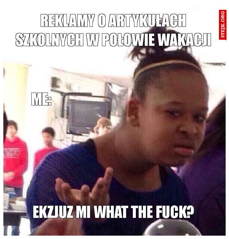 Reklamy o artykułach szkolnych w połowie wakacji