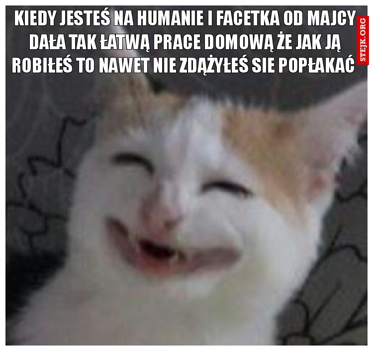 Kiedy jesteś na humanie i facetka od majcy dała tak łatwą prace domową że jak ją robiłeś to nawet nie zdążyłeś sie popłakać 