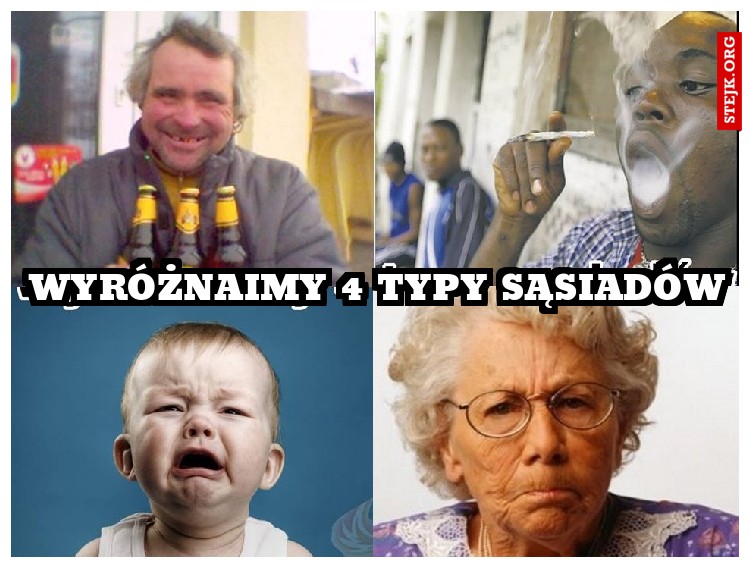 Wyróżnaimy 4 typy sąsiadów