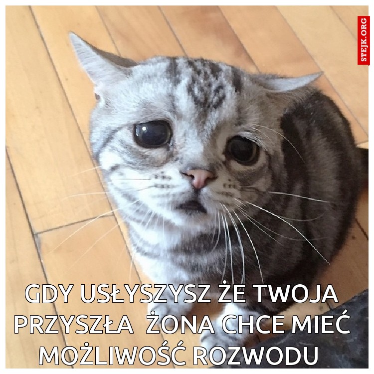 Gdy usłyszysz że twoja przyszła  żona chce mieć możliwość rozwodu 