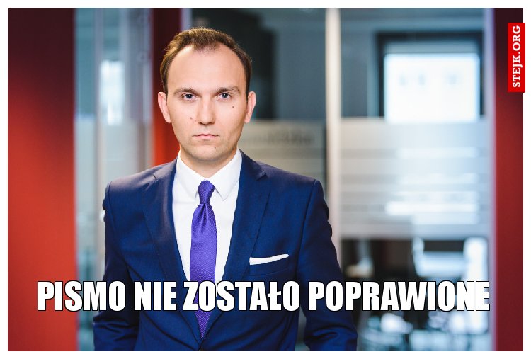 pismo nie zostało poprawione