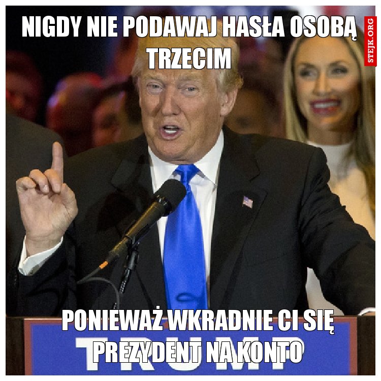 Nigdy nie podawaj hasła osobą trzecim