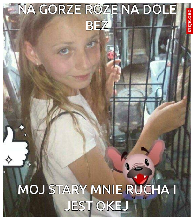 Na gorze roze na dole bez