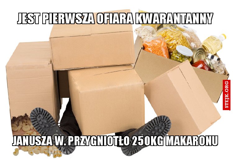 Jest pierwsza ofiara kwarantanny