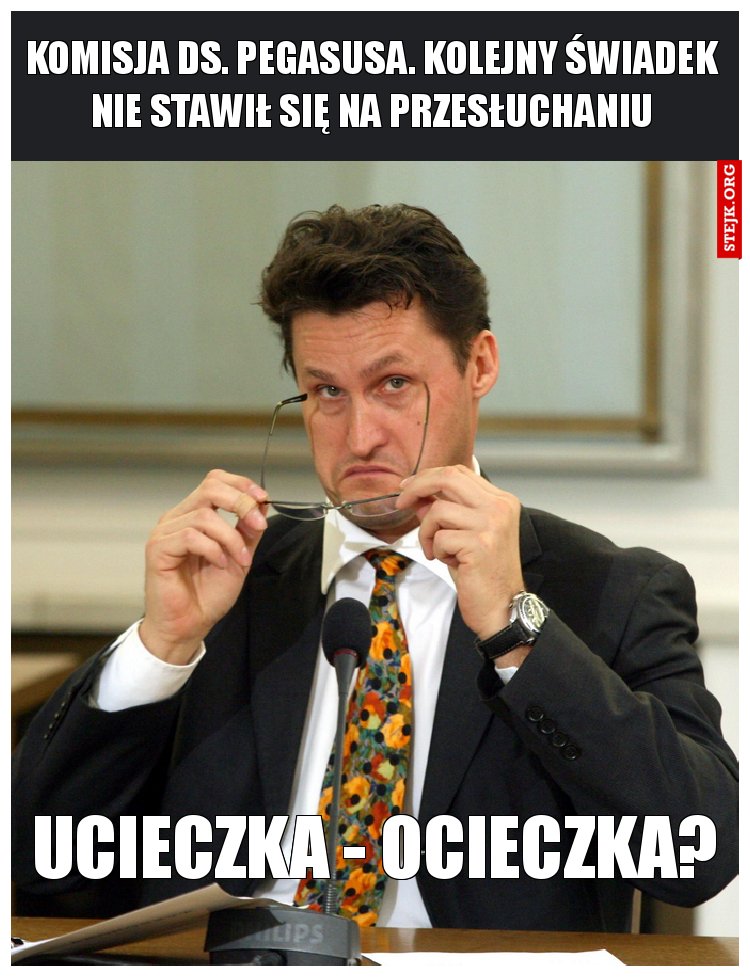 Komisja ds. Pegasusa. Kolejny świadek nie stawił się na przesłuchaniu
