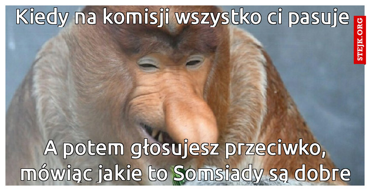 Kiedy na komisji wszystko ci pasuje