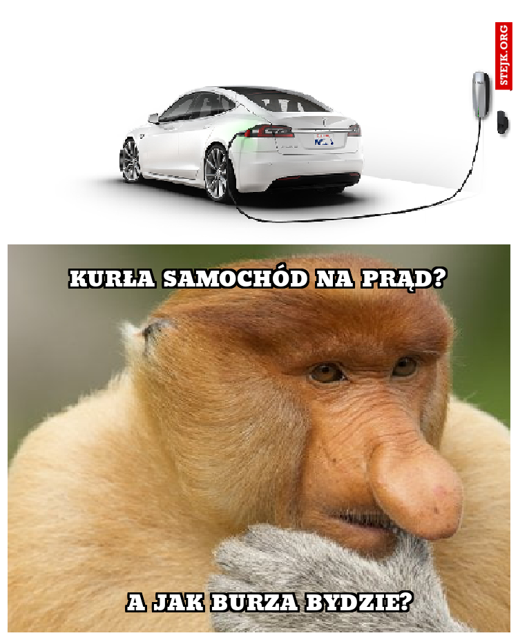 kurła samochód na prąd?
