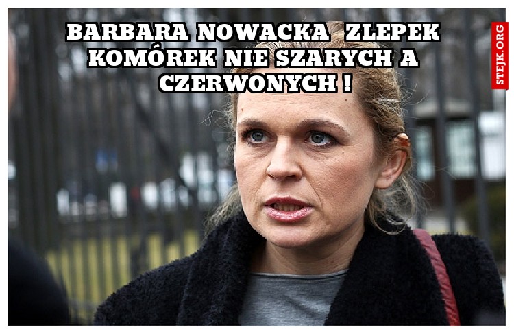 barbara nowacka  zlepek komórek nie szarych a czerwonych !