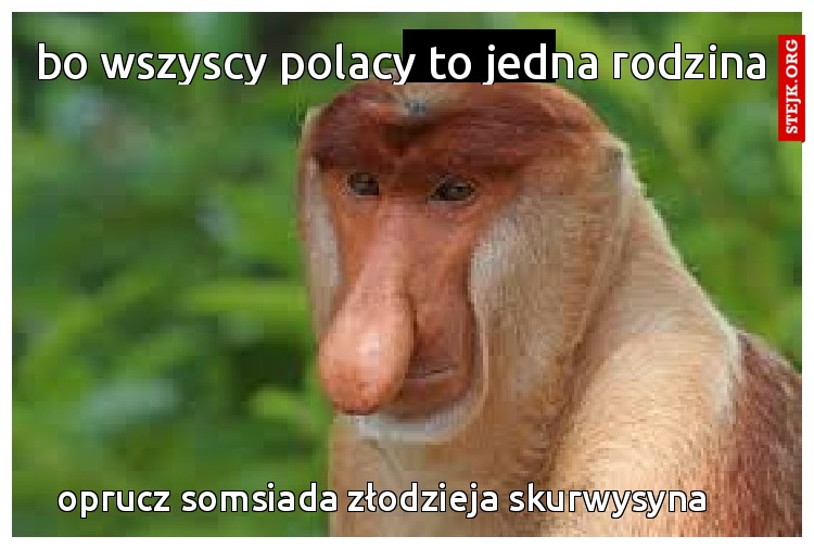 bo wszyscy polacy to jedna rodzina