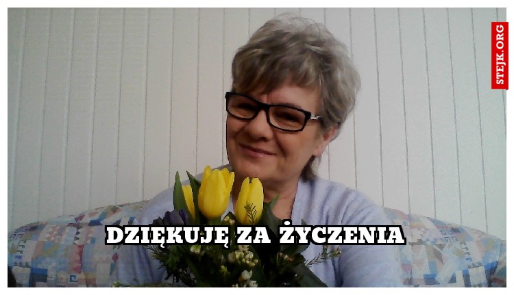 dziękuję za życzenia