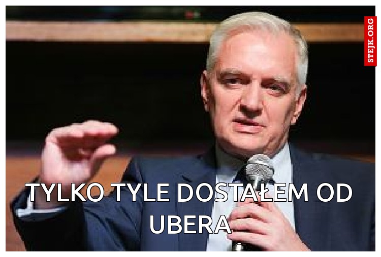 Tylko tyle dostałem od ubera