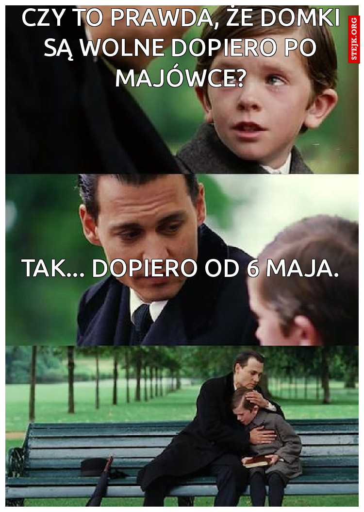 Czy to prawda, że domki są wolne dopiero po majówce?