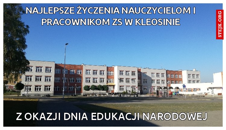 Najlepsze życzenia nauczycielom i pracownikom ZS W Kleosinie
