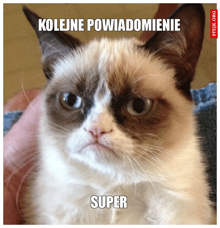 Kolejne powiadomienie