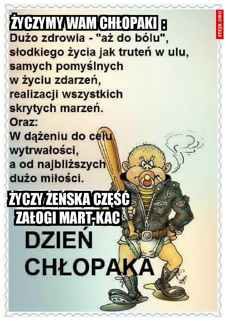Życzymy Wam chłopaki  :