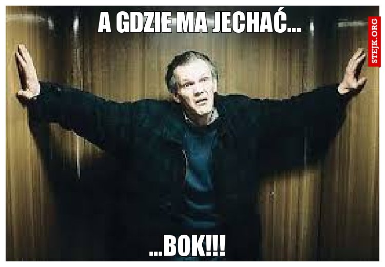 A gdzie ma jechać...