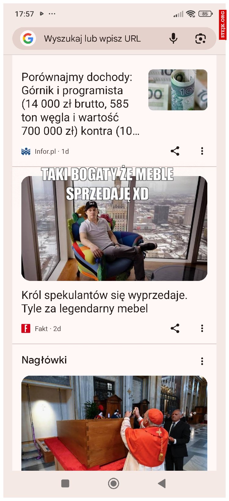 Taki bogaty że meble sprzedaję xD