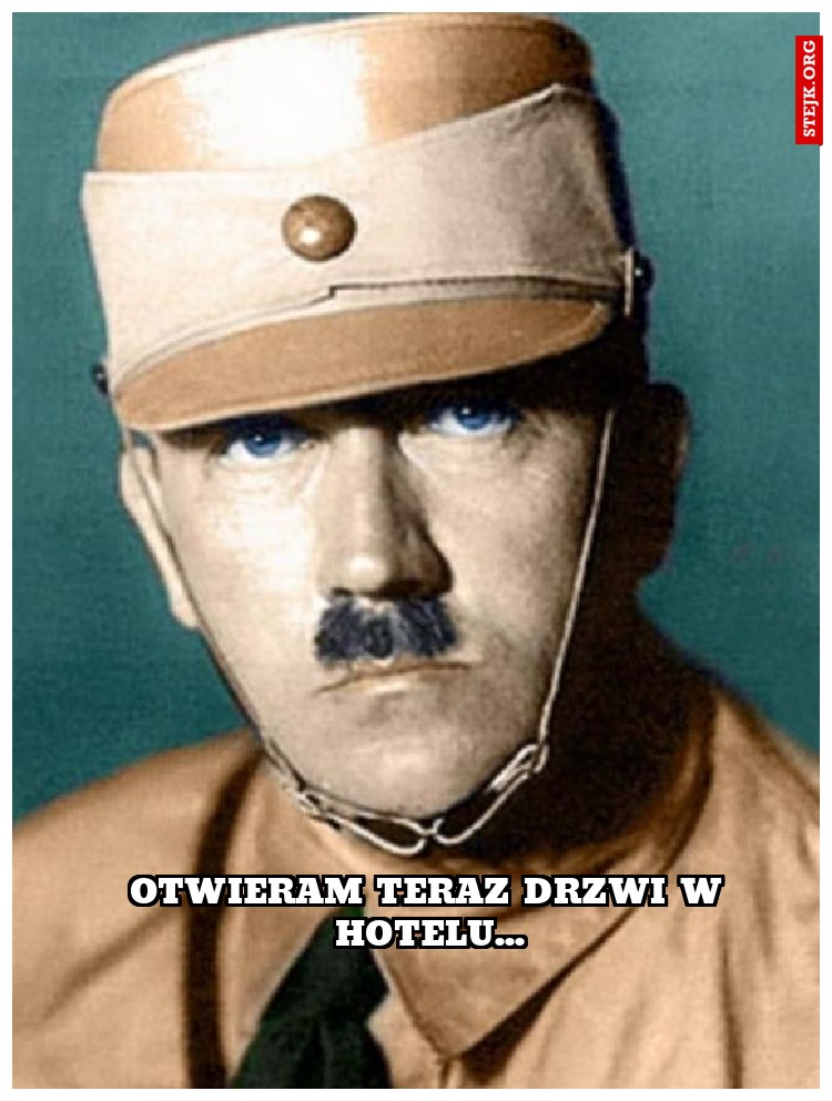 otwieram teraz drzwi w hotelu...