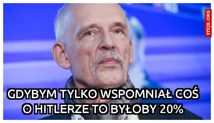 Gdybym tylko wspomniał coś o Hitlerze to byłoby 20%