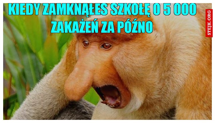 kiedy zamknąłeś szkołę o 5 000 zakażeń za późno