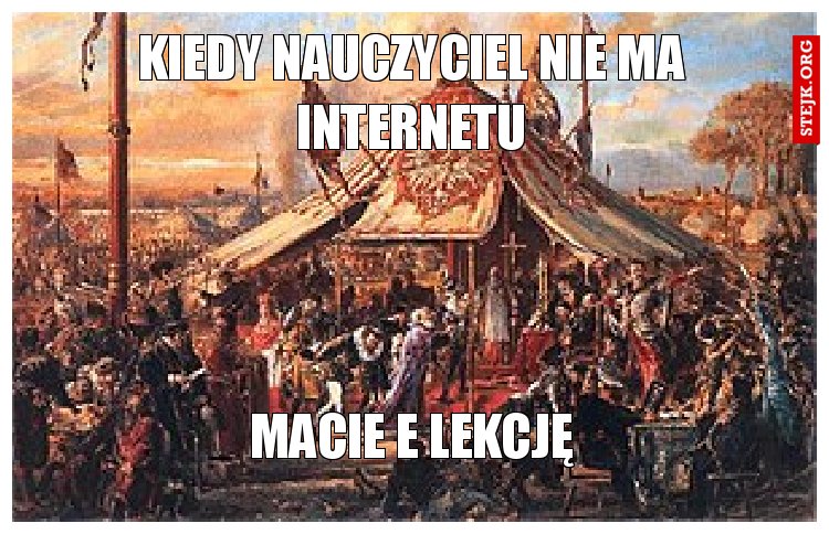 Kiedy nauczyciel nie ma internetu