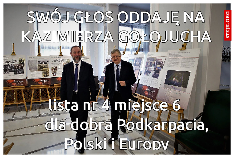 swój głos oddaję na kazimierza gołojucha
