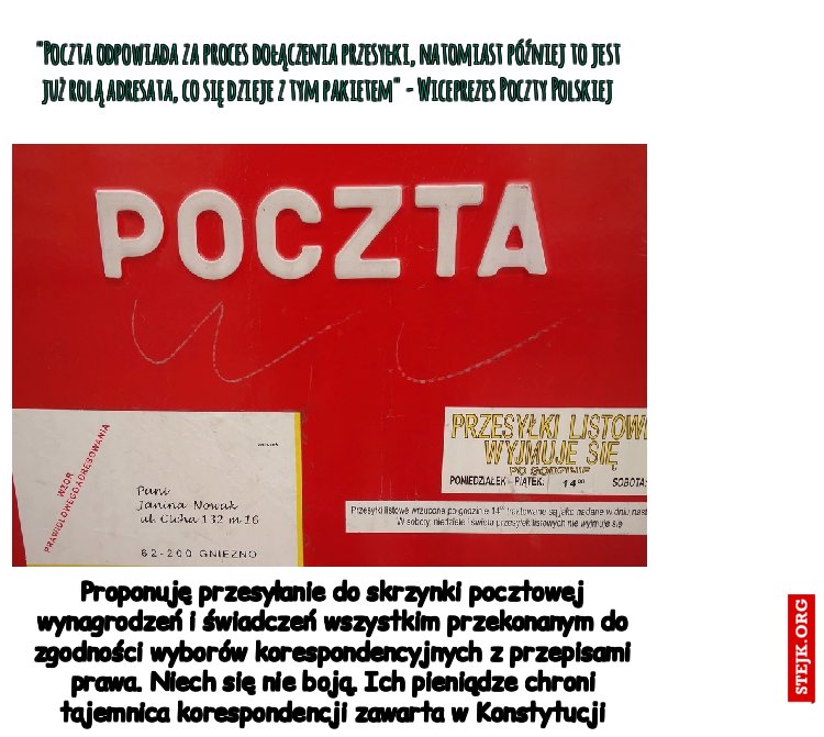 "Poczta odpowiada za proces dołączenia przesyłki, natomiast później to jest już rolą adresata, co się dzieje z tym pakietem" - Wiceprezes Poczty Polskiej