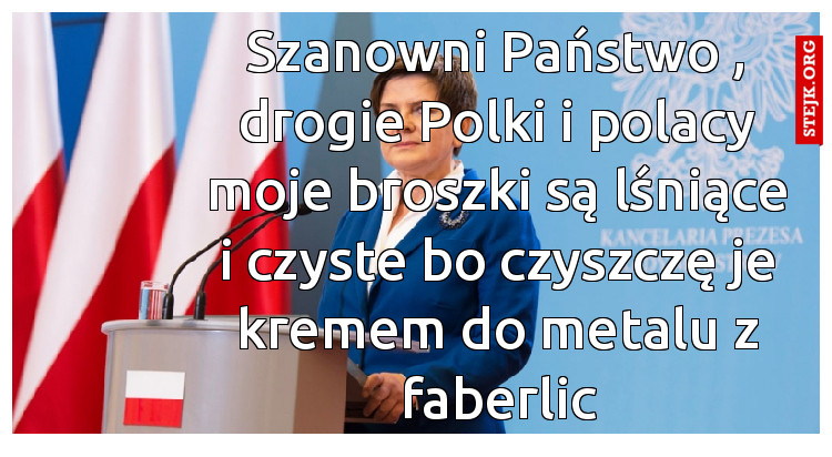 Szanowni Państwo , drogie Polki i polacy moje broszki są lśniące i czyste bo czyszczę je kremem do metalu z faberlic
