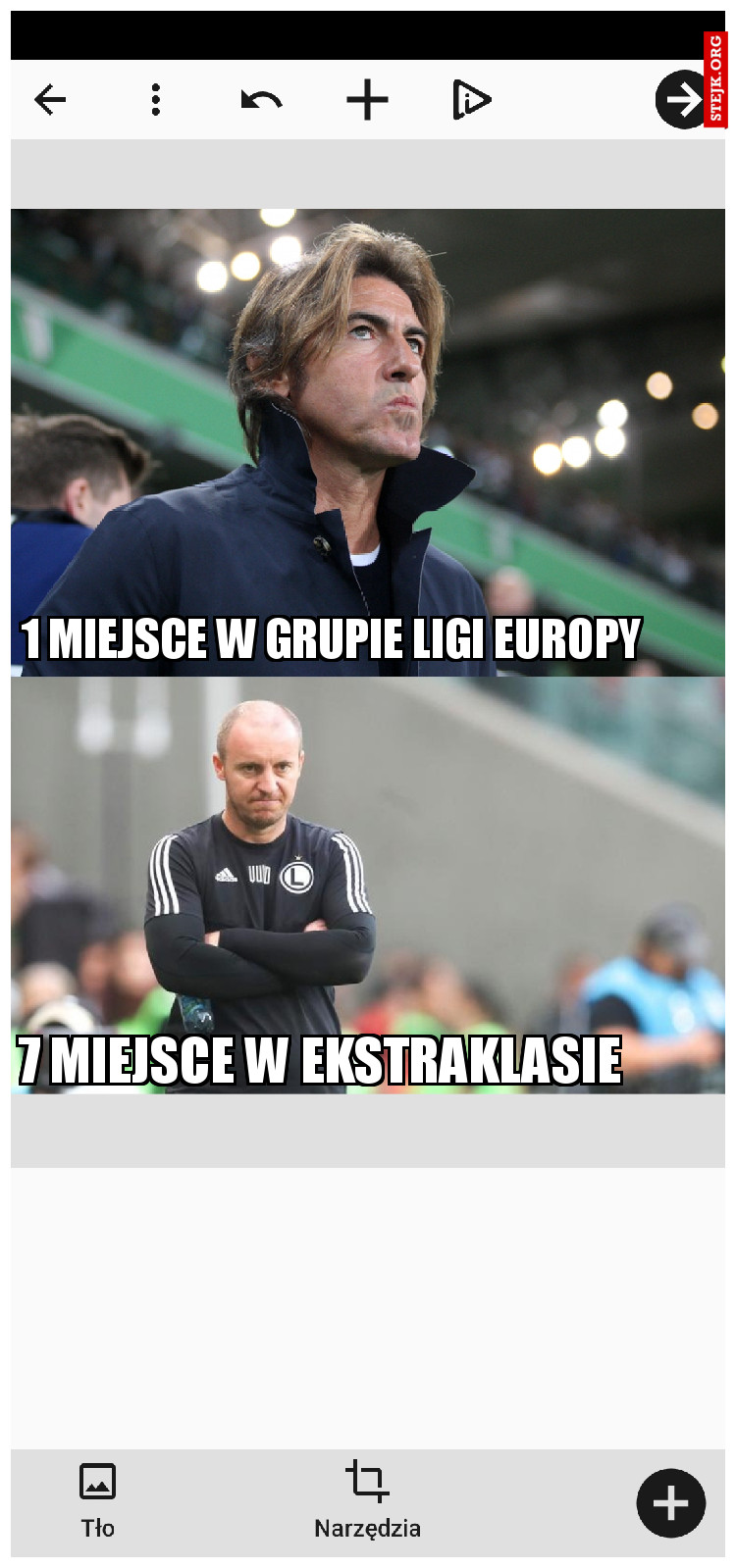1 miejsce w grupie ligi Europy 
