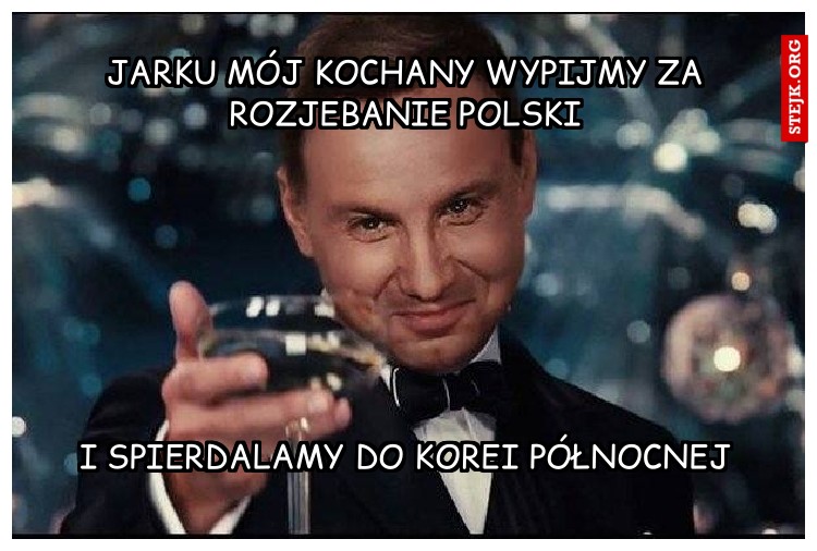 JARKU MÓJ KOCHANY WYPIJMY ZA ROZJEBANIE POLSKI