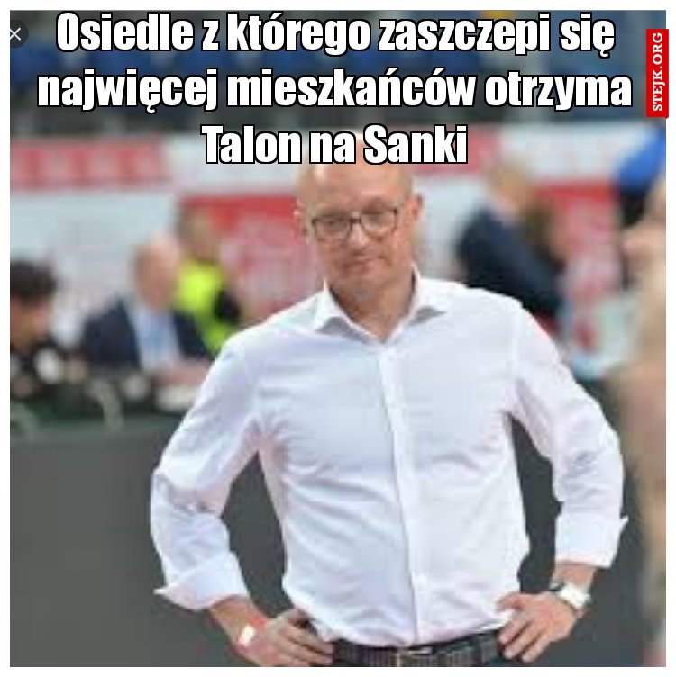 Osiedle z którego zaszczepi się najwięcej mieszkańców otrzyma Talon na Sanki