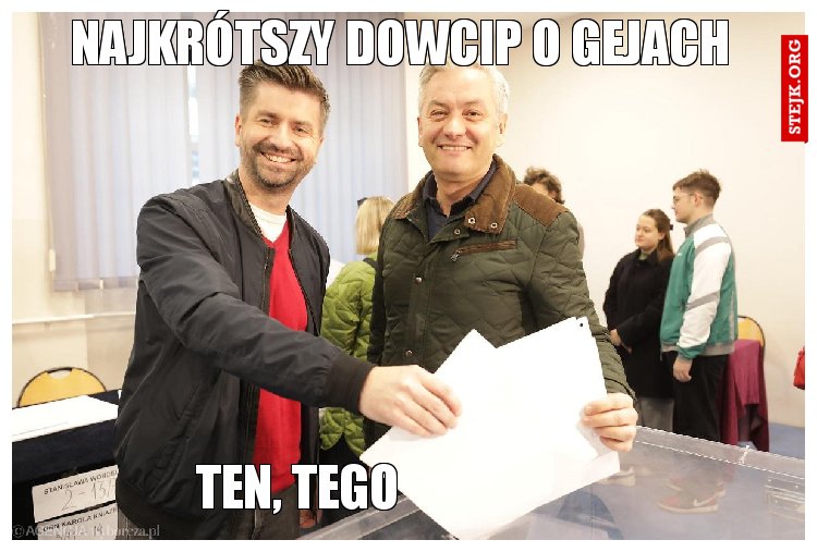 Najkrótszy dowcip o gejach