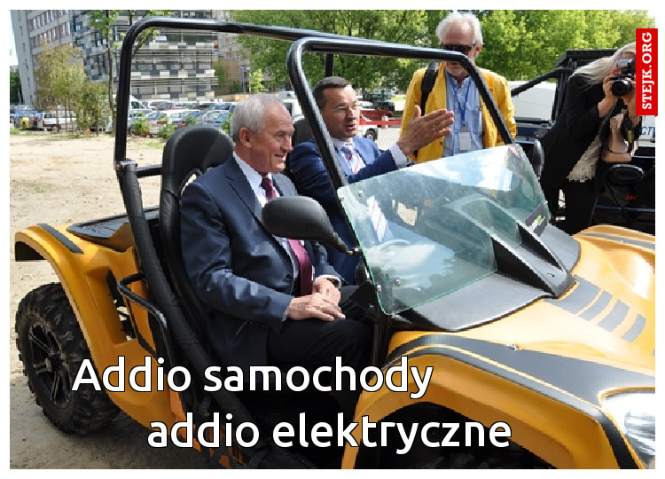 Addio samochody                addio elektryczne