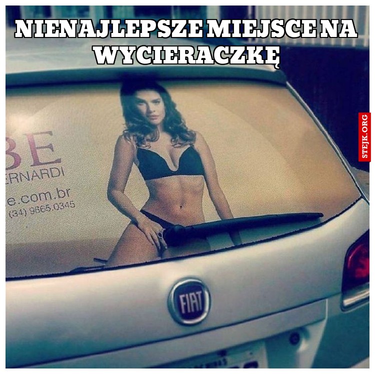 Nienajlepsze miejsce na wycieraczkę