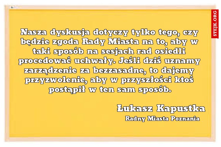 vvŁukasz Kapustka - cytat z rady miasta