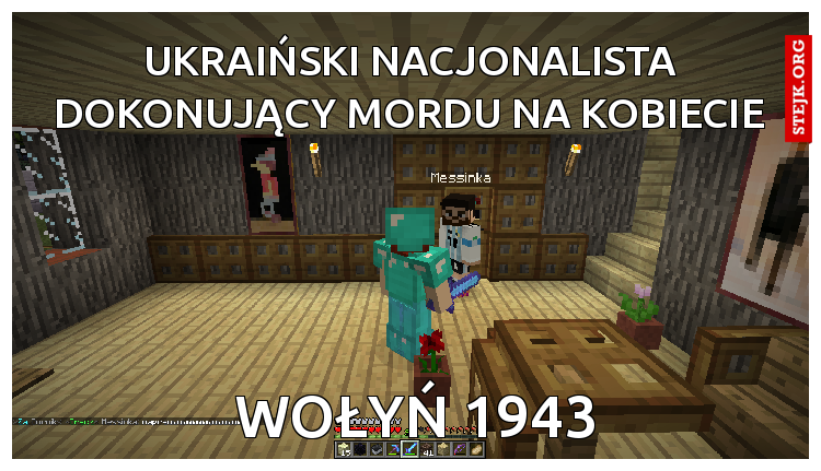 Ukraiński nacjonalista dokonujący mordu na kobiecie