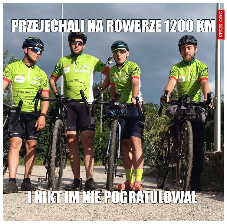 Przejechali na rowerze 1200 km