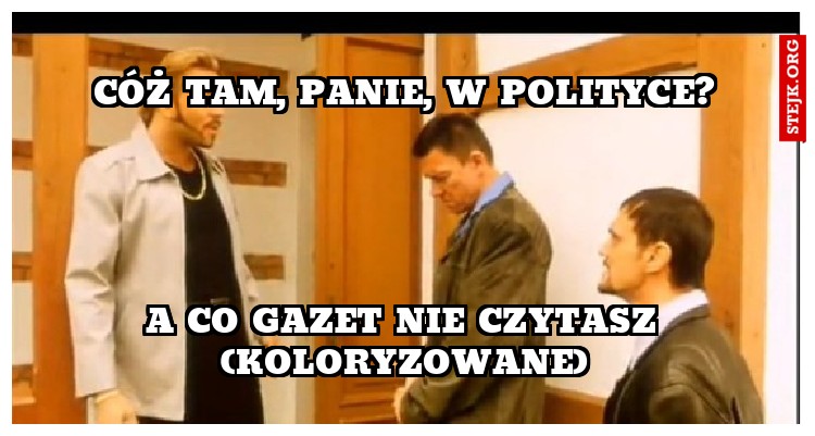 cóż tam, panie, w polityce?