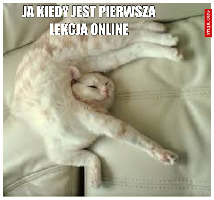 Ja kiedy jest pierwsza lekcja online